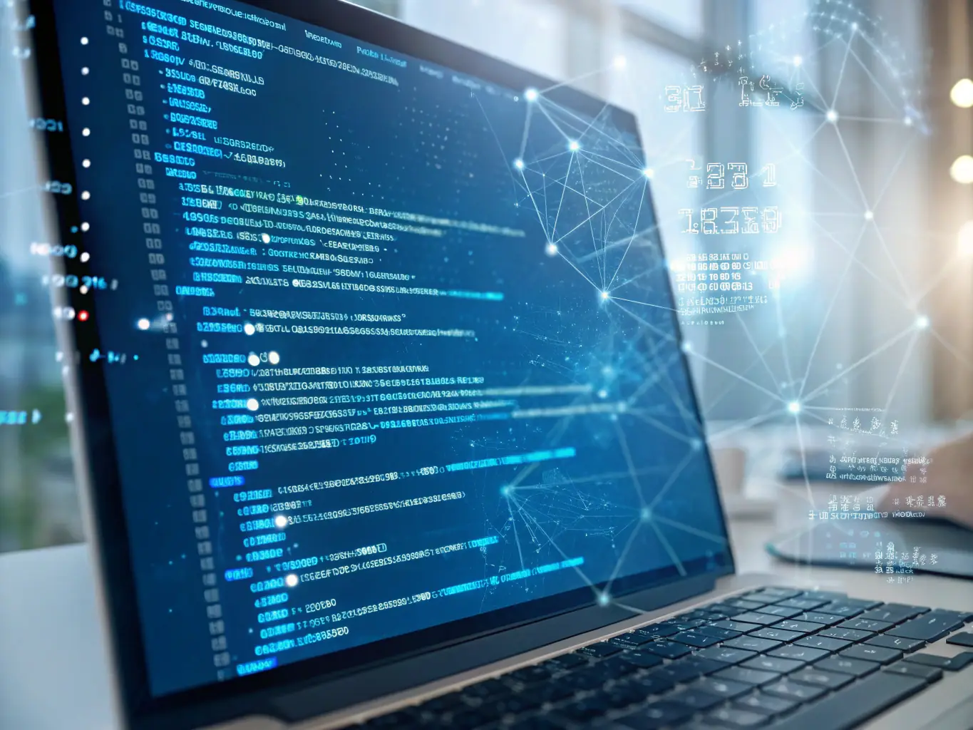 A visual representation of a smart contract being executed on a blockchain, enhanced by quantum encryption. The image should highlight the automation, security, and transparency of smart contracts in financial transactions.